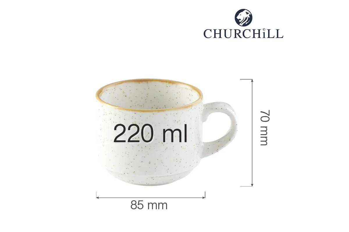 Filiżanka sztaplowana Stonecast Barley White 220ml Churchill SWHSVSC81