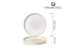 Talerz płytki z rantem Stonecast Barley White 210 mm Churchill SWHSWP211
