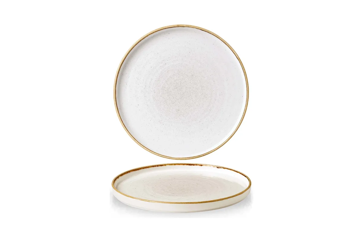 Talerz płytki z rantem Stonecast Barley White 260 mm x (H)20 Churchill SWHSWP261
