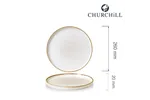 Talerz płytki z rantem Stonecast Barley White 260 mm x (H)20 Churchill SWHSWP261