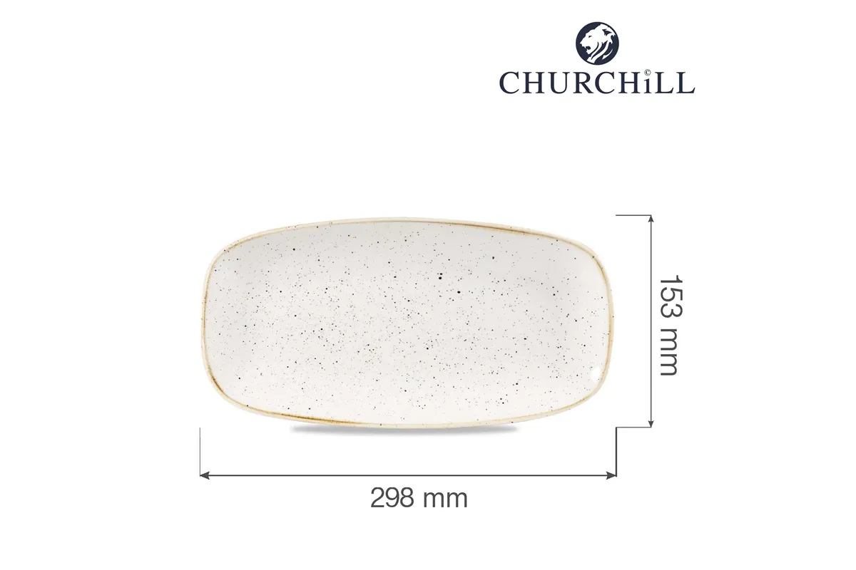 Talerz prostokątny Barley White 298x153 mm Churchill SWHSXO111