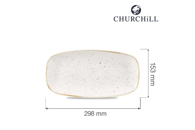 Talerz prostokątny Barley White 298x153 mm Churchill SWHSXO111 Talerz prostokątny Barley White 298x153 mm Churchill SWHSXO111