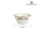 Miska konikalna Stonecast Barley White 340 ml Churchill SWHSZE121