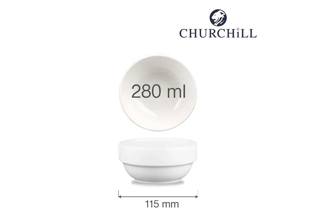 Miska sztaplowana Profile 280 ml, 115 mm Churchill WHVB101 Miska sztaplowana Profile 280 ml, 115 mm Churchill WHVB101