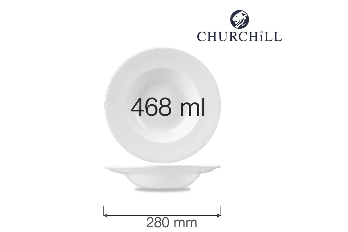 Talerz głęboki z szerokim rantem Profile 468 ml,  280 mm Churchill WHVWBL1