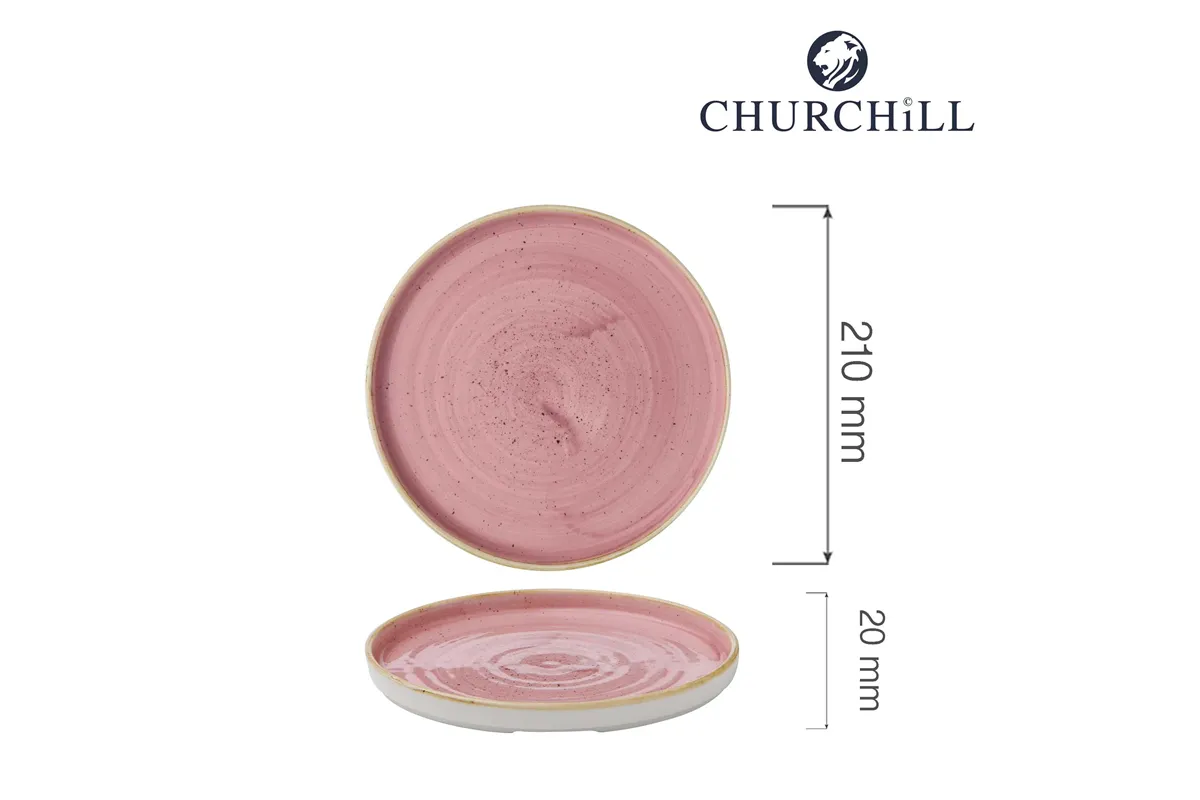 Talerz z wysokim rantem Petal Pink, 210mm Churchill SPPSWP211