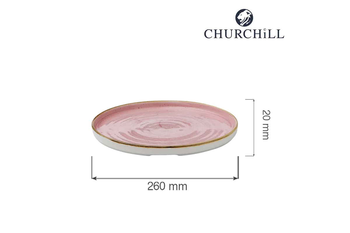 Talerz z wysokim rantem Petal Pink, 260mm Churchill SPPSWP261