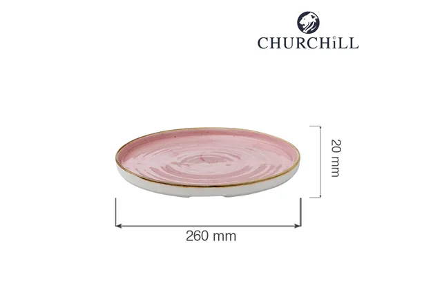 Talerz z wysokim rantem Petal Pink, 260mm Churchill SPPSWP261 Talerz z wysokim rantem Petal Pink, 260mm Churchill SPPSWP261