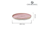 Talerz z wysokim rantem Petal Pink, 260mm Churchill SPPSWP261