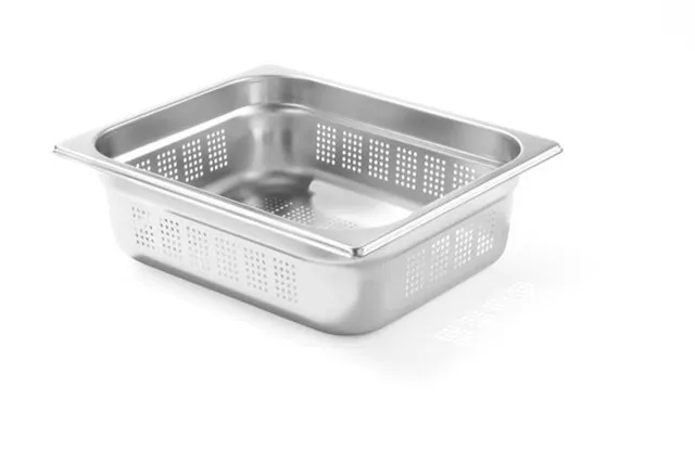 Perforowany pojemnik ze stali nierdzewnej GN 1/2, (h)100 mm Chef de Cuisine 832523