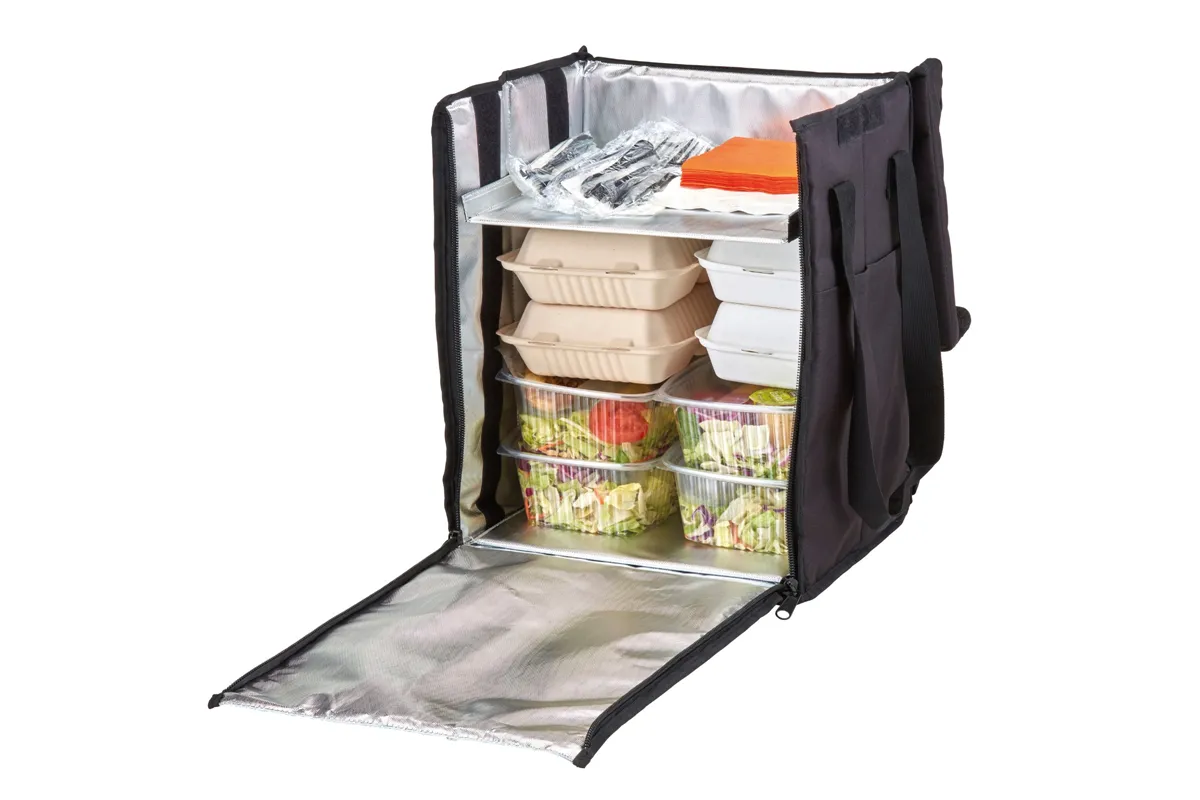 Plecak termoizloacyjny składany, z ruchomą przegrodą CAMBRO GOBAGS o wym.355x280x430 mm, Cambro CAMBRO GBBP111417110