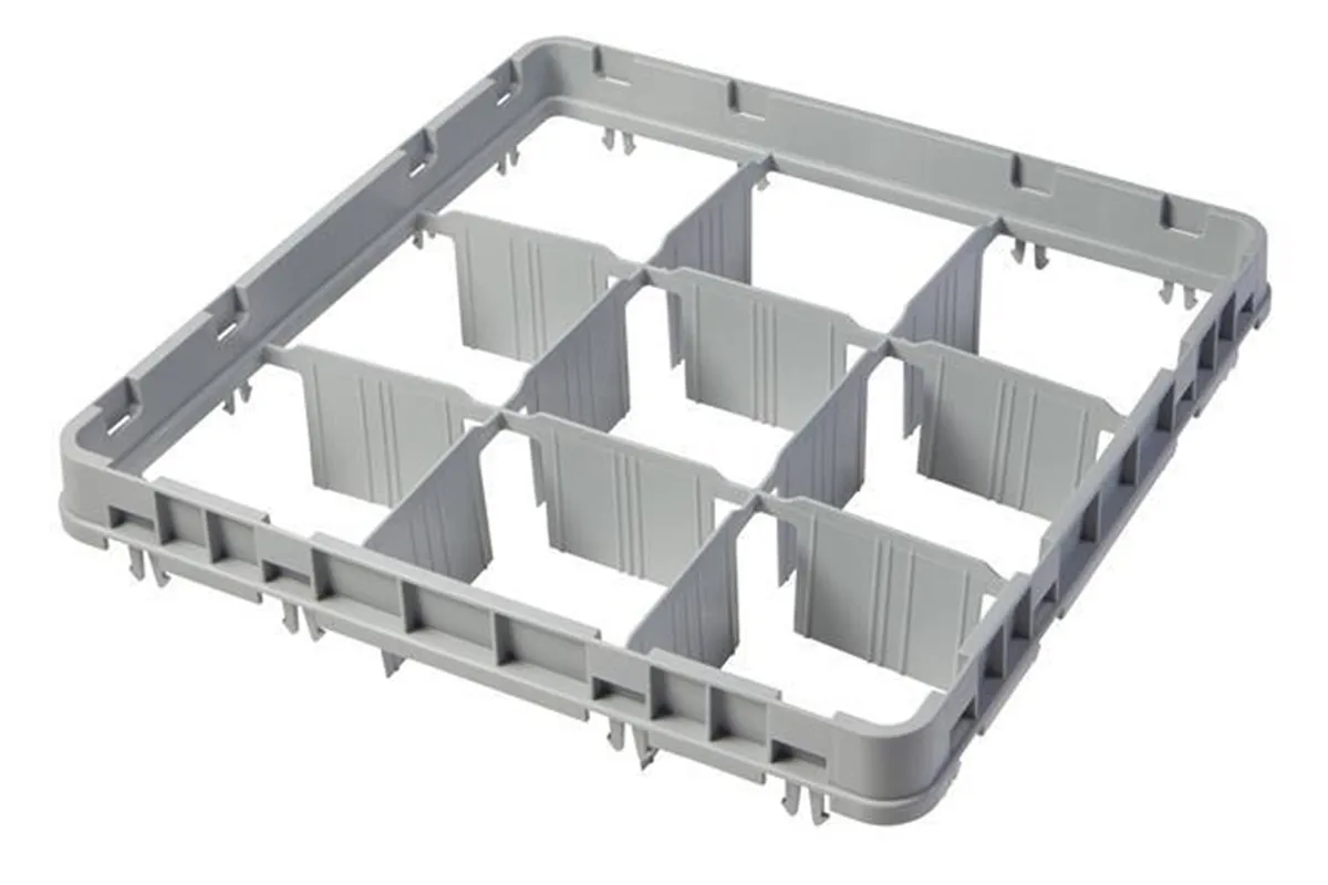 Nadstawka do koszy Full Drop 500x500 mm szara, model E1, 49 przegródek, Cambro CAMBRO 49E1151