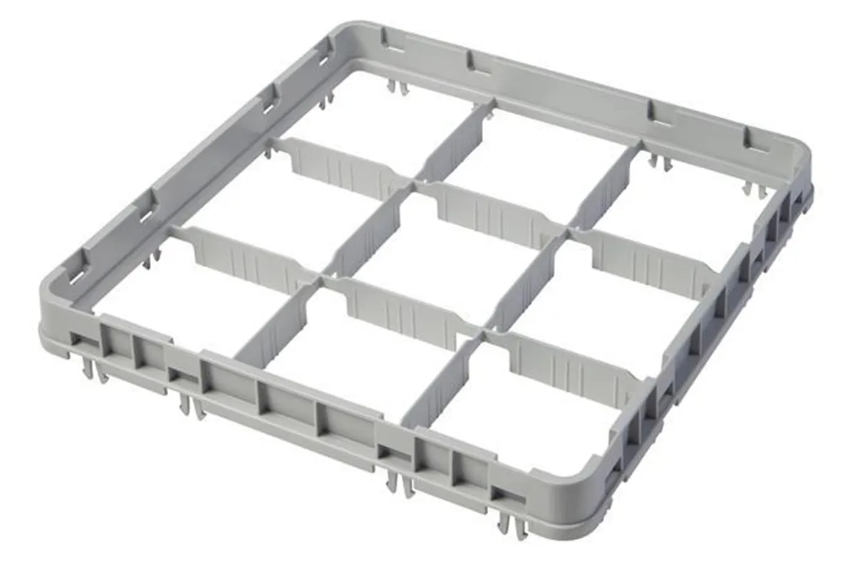 Nadstawka do koszy Half Drop 500x500 mm szara, model E2, 49 przegródek, Cambro CAMBRO 49E2151