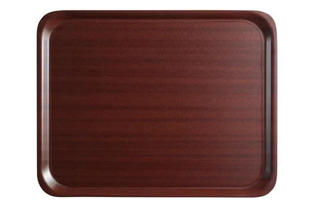 Taca do serwowania Mykonos, antypoślizgowa, w kolorze mahoniowym, owalna, o wym. 210x290 mm, Cambro CAMBRO MY2129E73