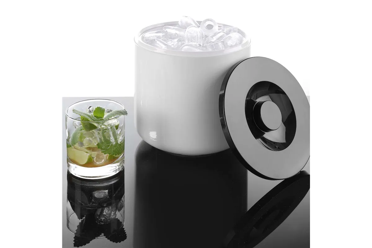 Pojemnik do lodu biały - podwójne ścianki 5 L, ø190x(H)200mm,  Bar Up Bar Up 594742