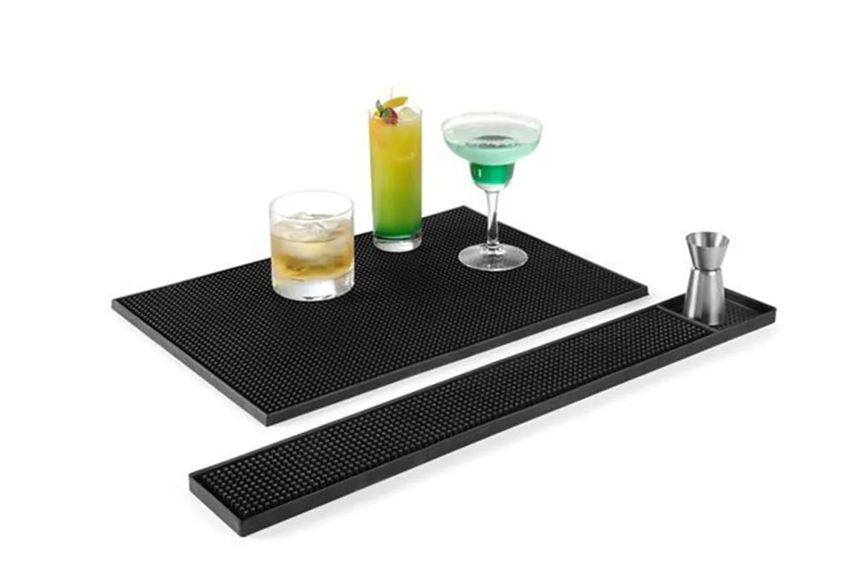 Mata barmańska gumowa czarna, Bar up, 453x305x(H)15mm Bar Up 597972