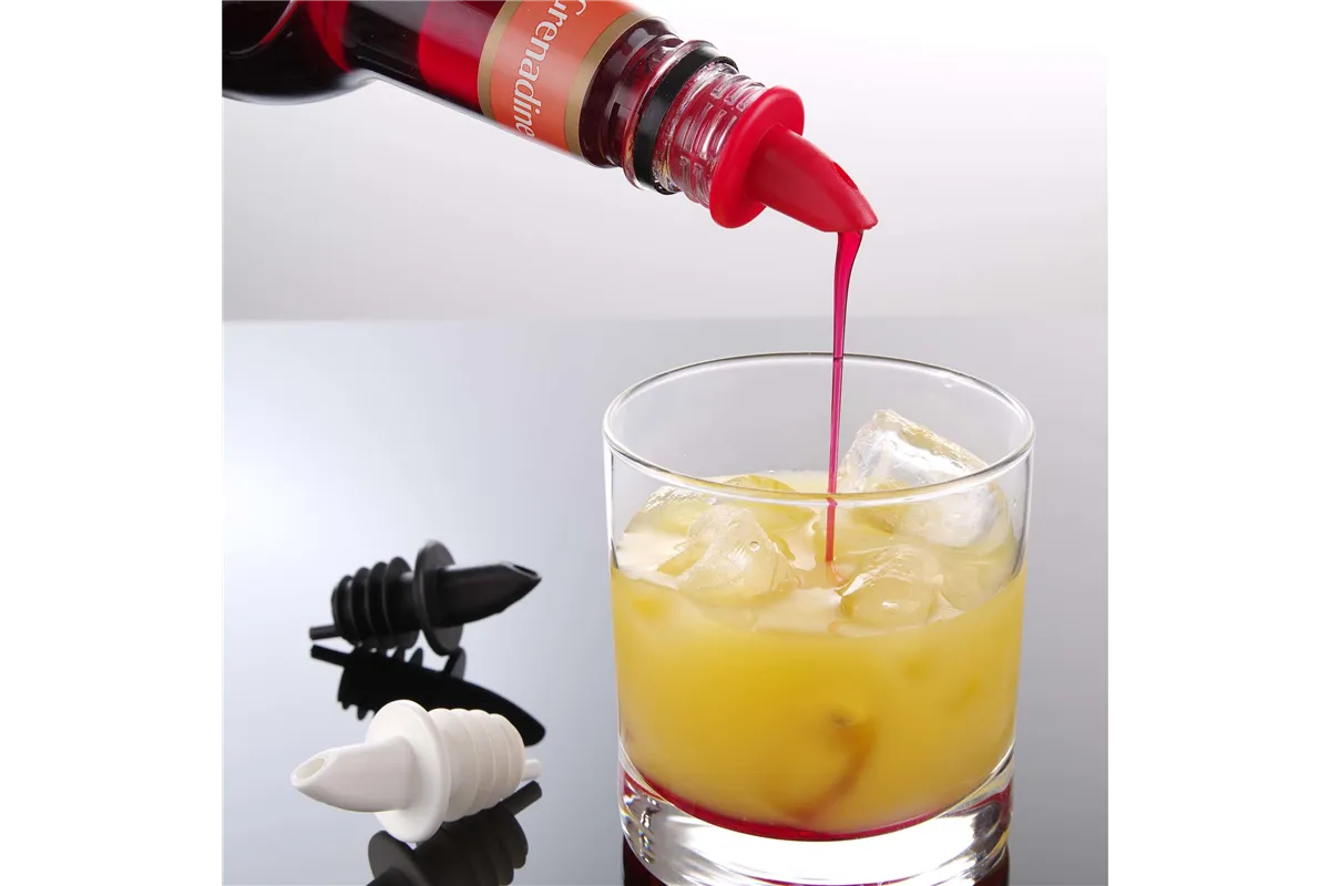 Nalewak barmański - zestaw 3 kolorów -  6 szt., 2 czarne, 2 białe, 2 czerwone, Bar Up Bar Up 599440