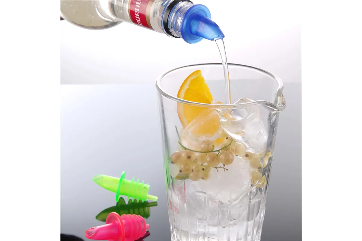 Nalewak barmański - zestaw 3 kolorów -  6 szt., 2 niebieskie, 2 czerwone, 2 zielone, Bar Up Bar Up 599457