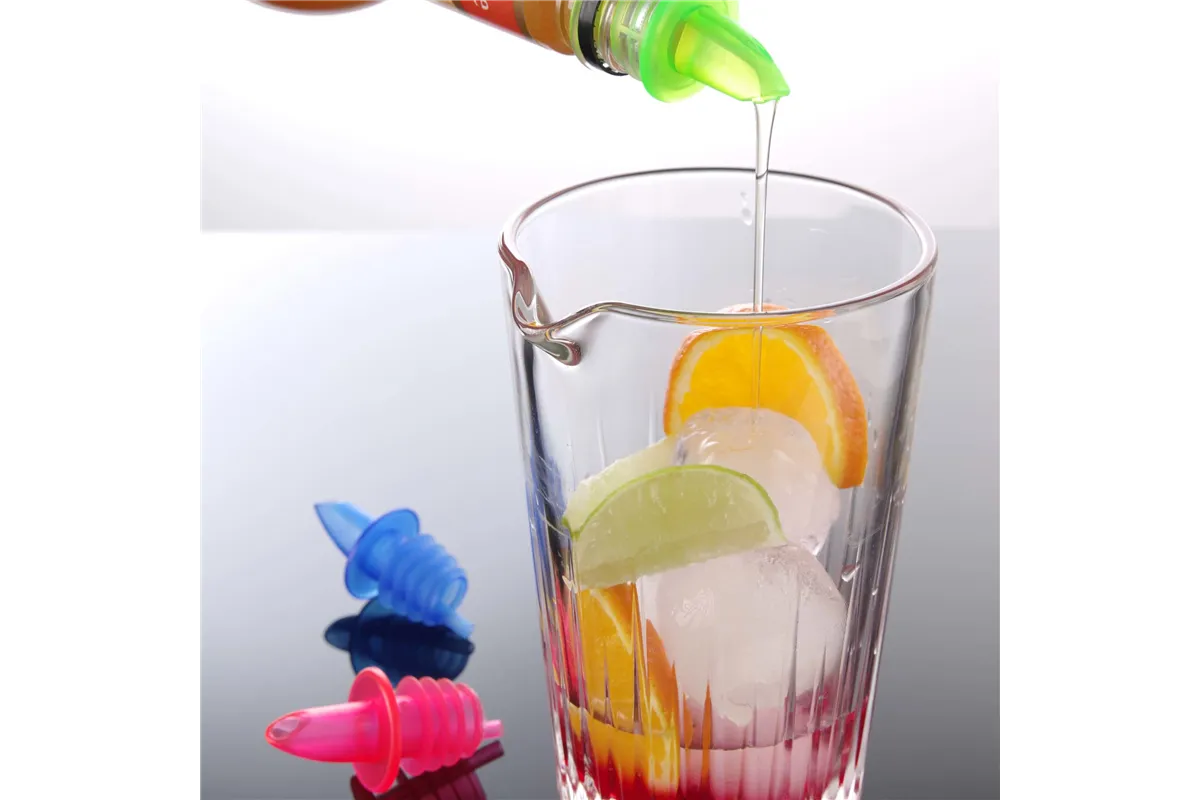 Nalewak barmański - zestaw 3 kolorów -  6 szt., 2 niebieskie, 2 czerwone, 2 zielone, Bar Up Bar Up 599457