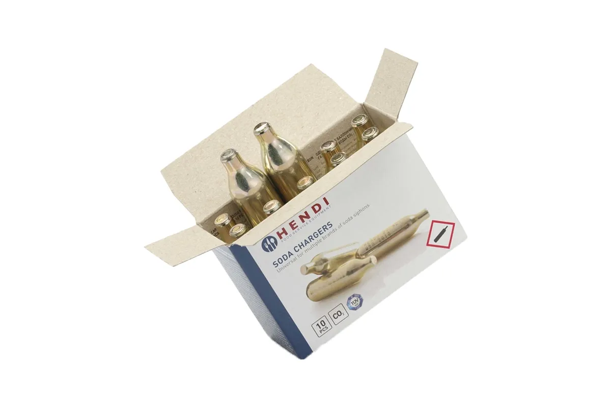 Naboje do wody sodowej CO2, jednorazowe, zestaw 10szt Bar Up 588406