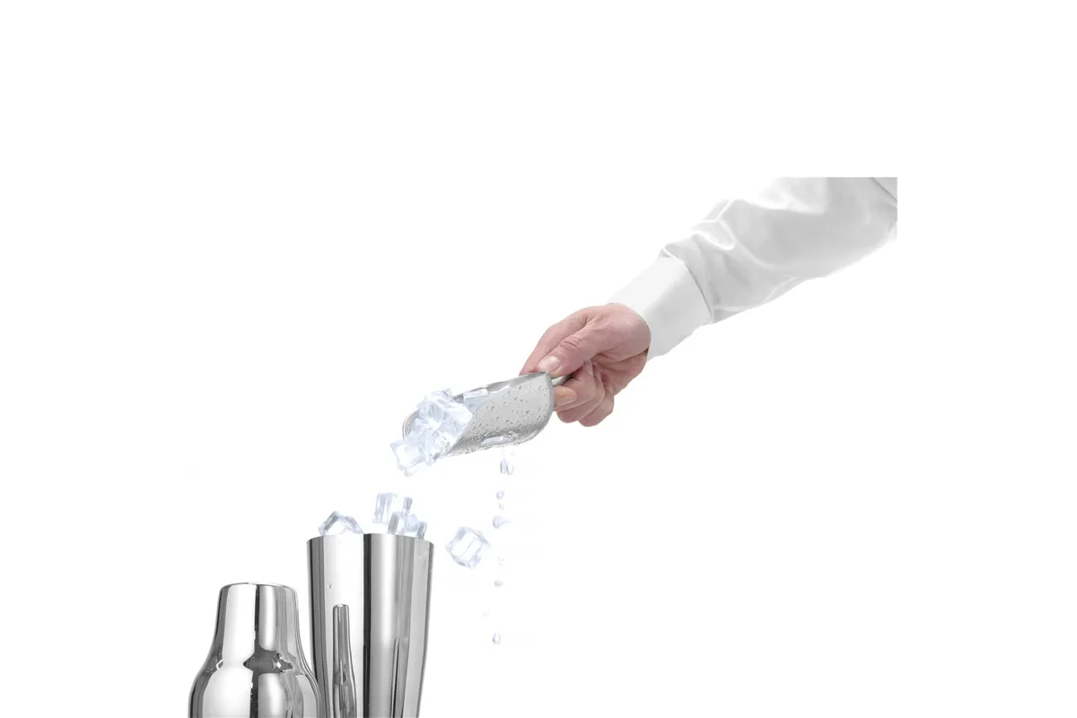 Szufelka barmańska aluminiowa z otworami, Bar up, 0,35L, 220x80mm Bar Up 521434