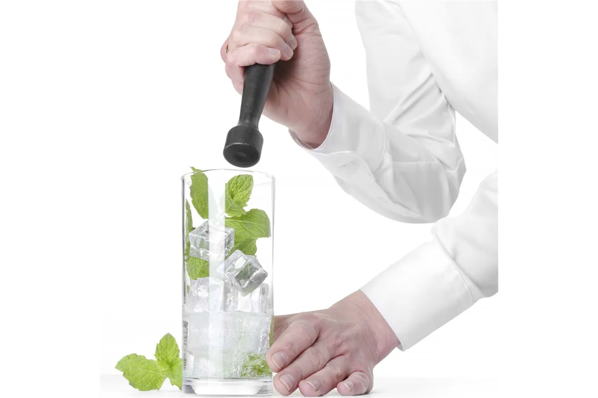 Muddler z tworzywa, moździerz, Bar up, gładki, czarny, ø34x207mm Bar Up 596944