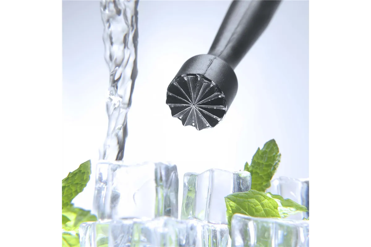 Muddler z tworzywa, Moździerz, Bar up, profilowany, gwiazdka, czarny, ø34x207mm Bar Up 596951