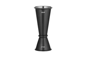 Jigger - miara barmańska z pierścieniem, Bar up, 25ml / 50ml, czarny, ⌀45x(H)110mm Bar Up 596654