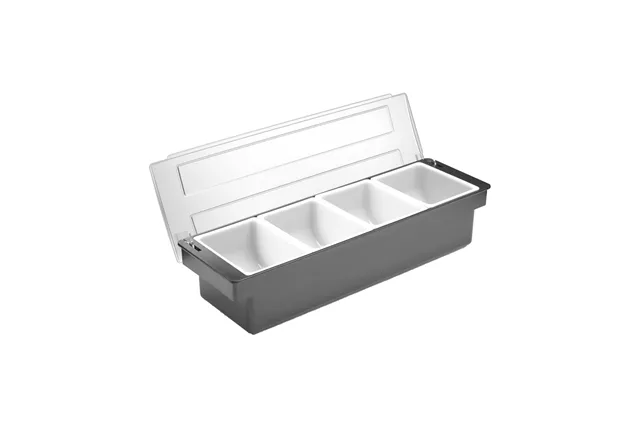 Pojemnik barmański na dodatki do drinków - 4 wkłady, Bar up, 480x150x(H)100mm Bar Up 552025