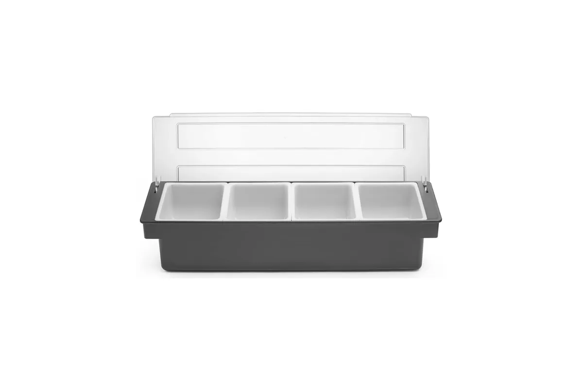 Pojemnik barmański na dodatki do drinków - 4 wkłady, Bar up, 480x150x(H)100mm Bar Up 552025