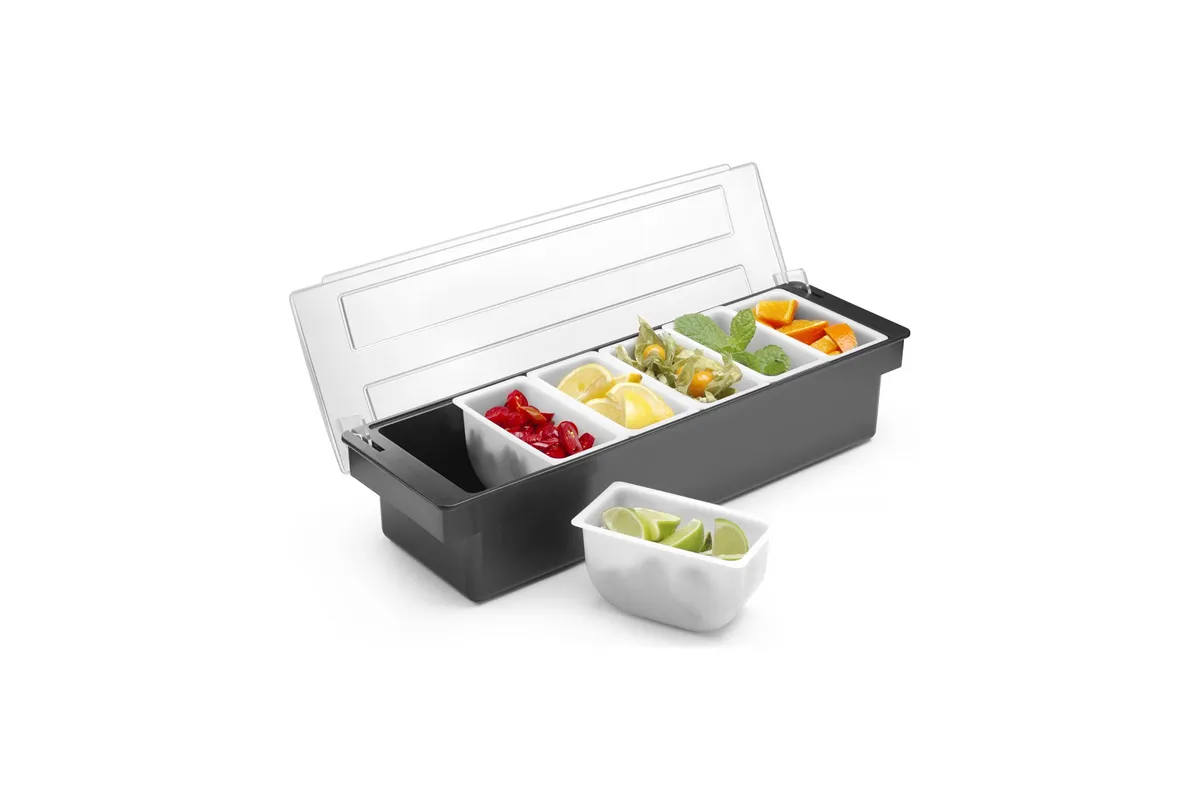 Pojemnik barmański na dodatki do drinków - 6 wkładów, Bar up, 480x150x(H)100mm Bar Up 552032