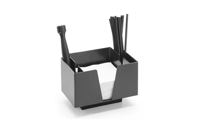 Serwetnik z 3 przegrodami, Bar up, czarny, 193x143x(H)136mm Bar Up 596890