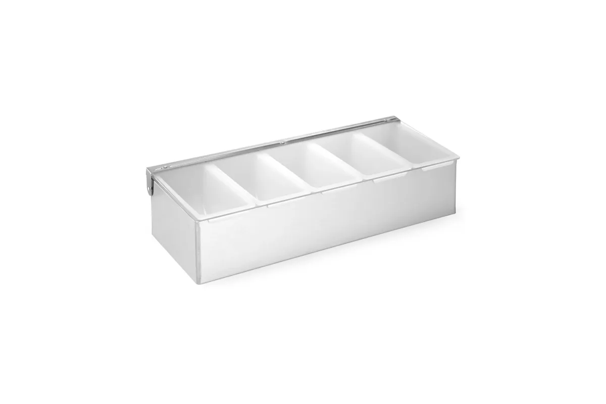 Pojemnik barmański na dodatki do drinków, Bar up, 5 kontenerów, 375x140x(H)90mm Bar Up 552100