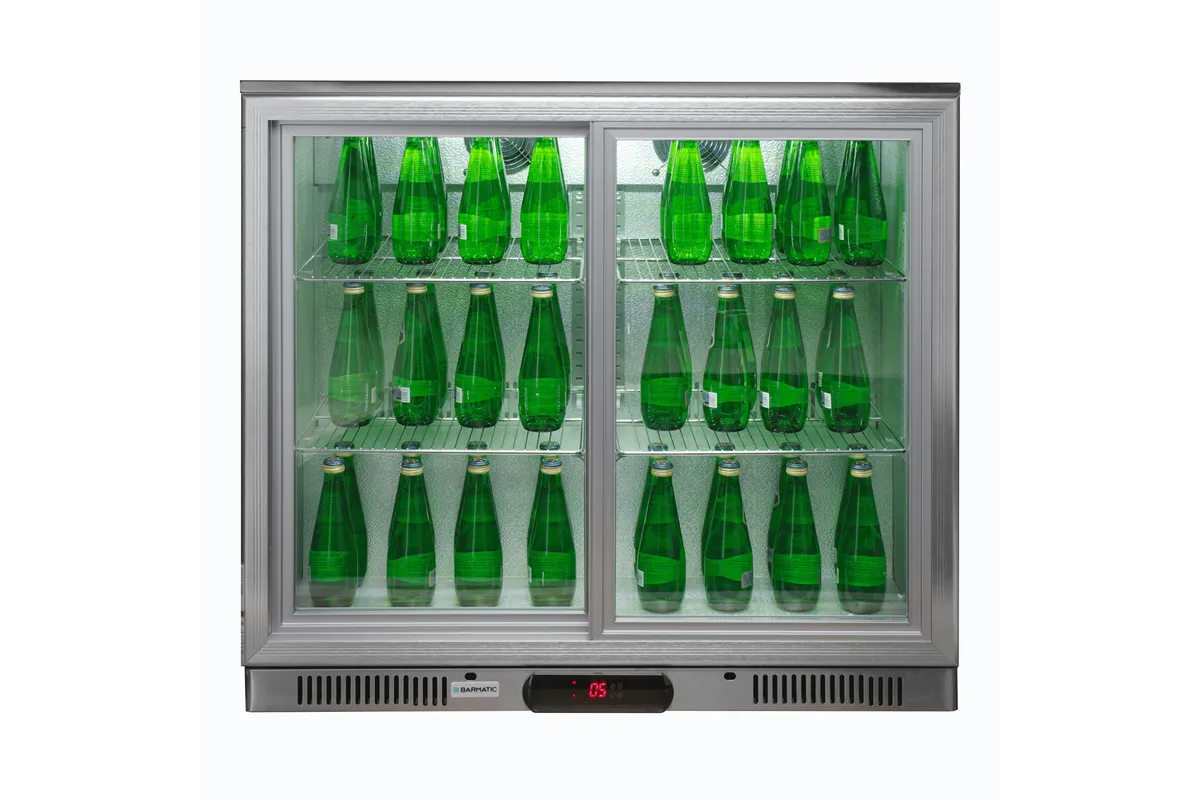 Chłodziarka barowa 198l dwudrzwiowa podblatowa Candour, stal nierdzewna, Barmatic Barmatic 233771