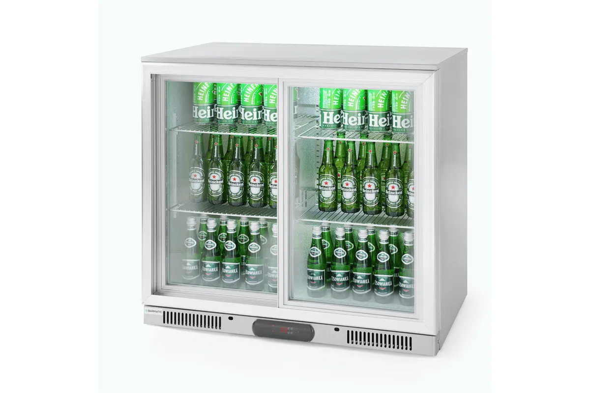 Chłodziarka barowa 198l dwudrzwiowa podblatowa Candour, stal nierdzewna, Barmatic Barmatic 233771