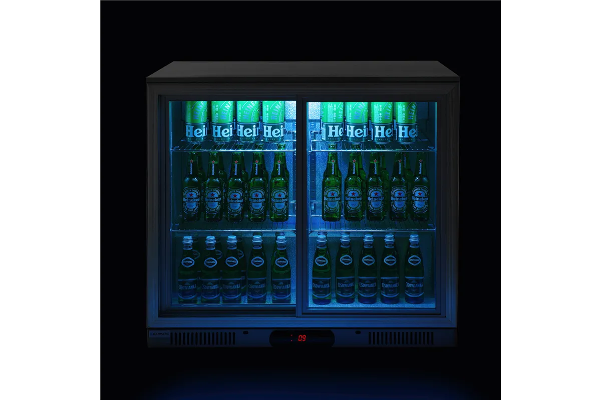 Chłodziarka barowa 198l dwudrzwiowa podblatowa Candour, stal nierdzewna, Barmatic Barmatic 233771