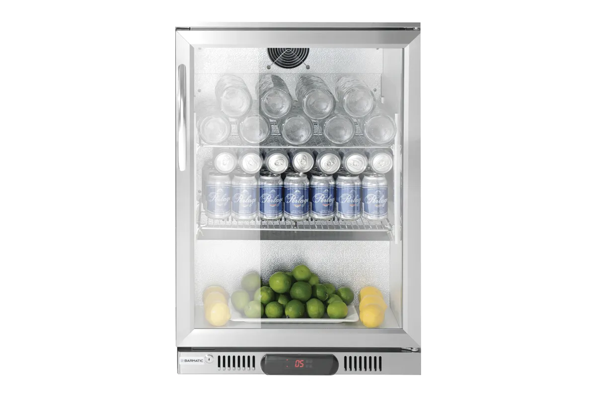 Chłodziarka barowa 103 l jednodrzwiowa podblatowa Barmatic Candour, stal nierdzewna, Barmatic Barmatic 235843