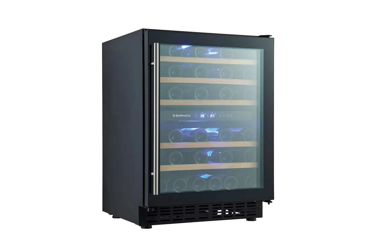 Chłodziarka do wina na 46 butelek Barmatic Aurora 133 l, czarna,  Barmatic Barmatic 237663