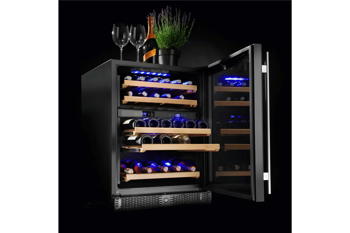 Chłodziarka do wina na 46 butelek Barmatic Aurora 133 l, czarna,  Barmatic Barmatic 237663