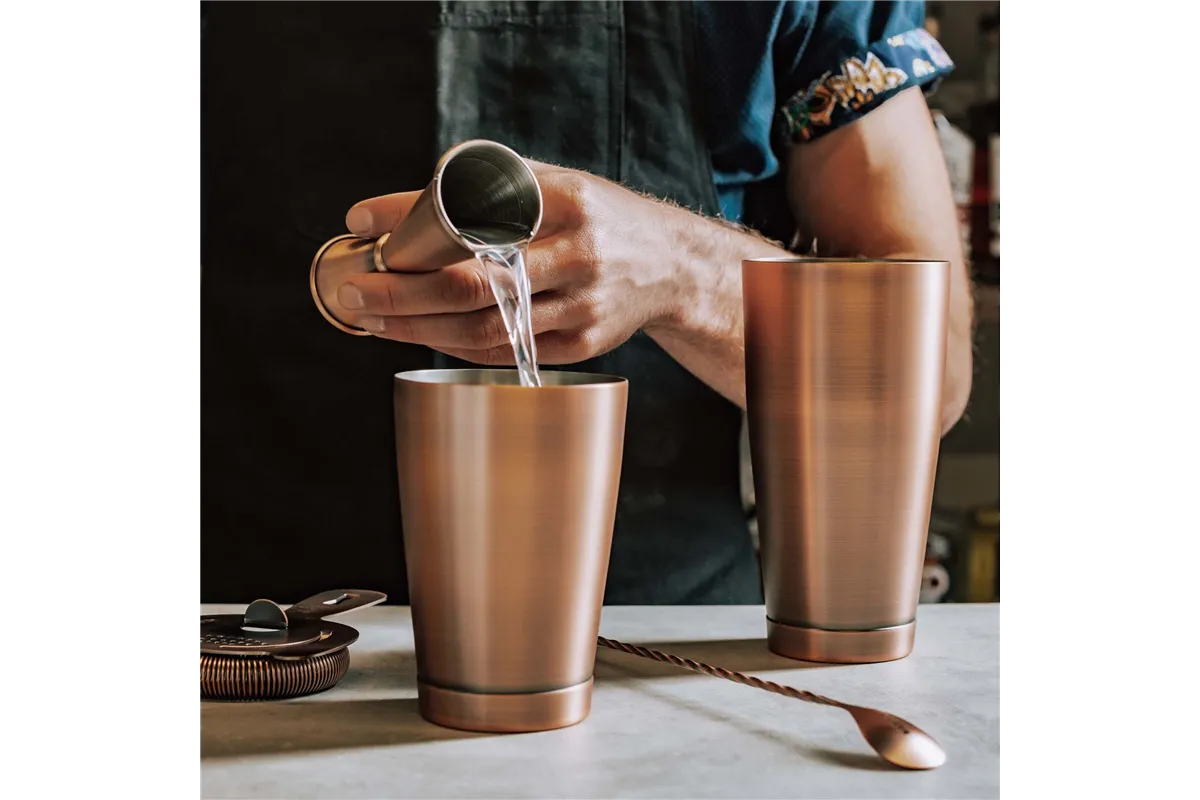 Długa łyżka barmańska antyczna miedź 400 mm BarFly M37013ACP