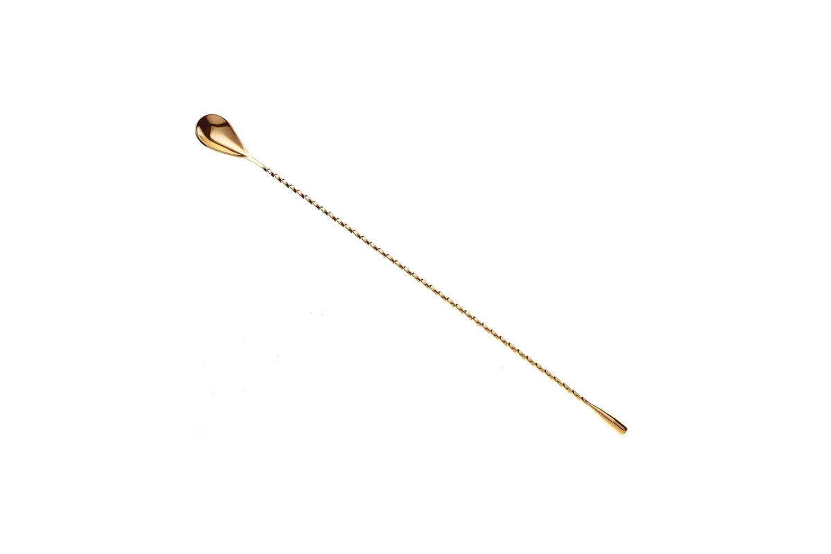 Długa łyżka barmańska złota 400 mm BarFly M37013GD