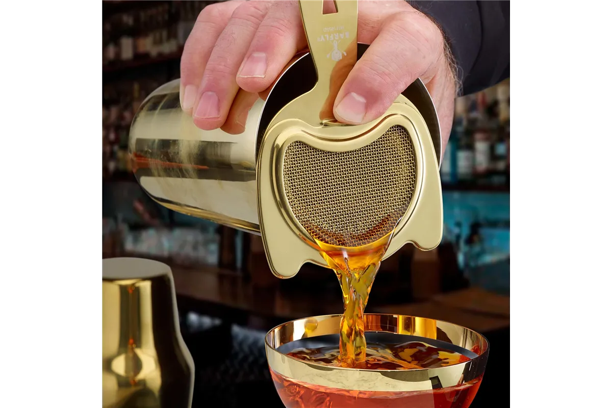 Długa łyżka barmańska złota 400 mm BarFly M37013GD