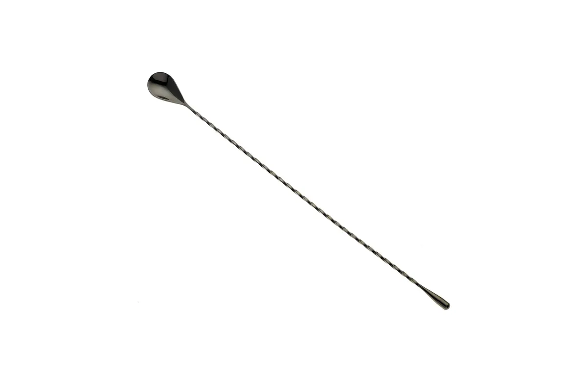 Długa łyżka barmańska czarny połysk 400 mm BarFly M37013BK