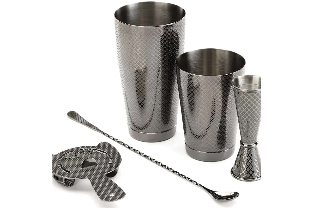 Długa łyżka barmańska czarny połysk 400 mm BarFly M37013BK
