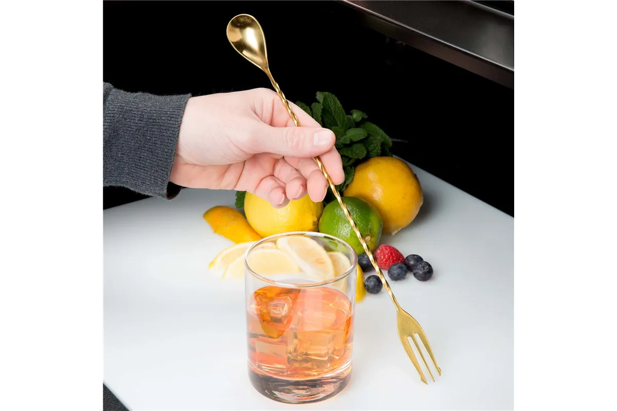 Klasyczna łyżka barmańska złota 315 mm BarFly M37015GD