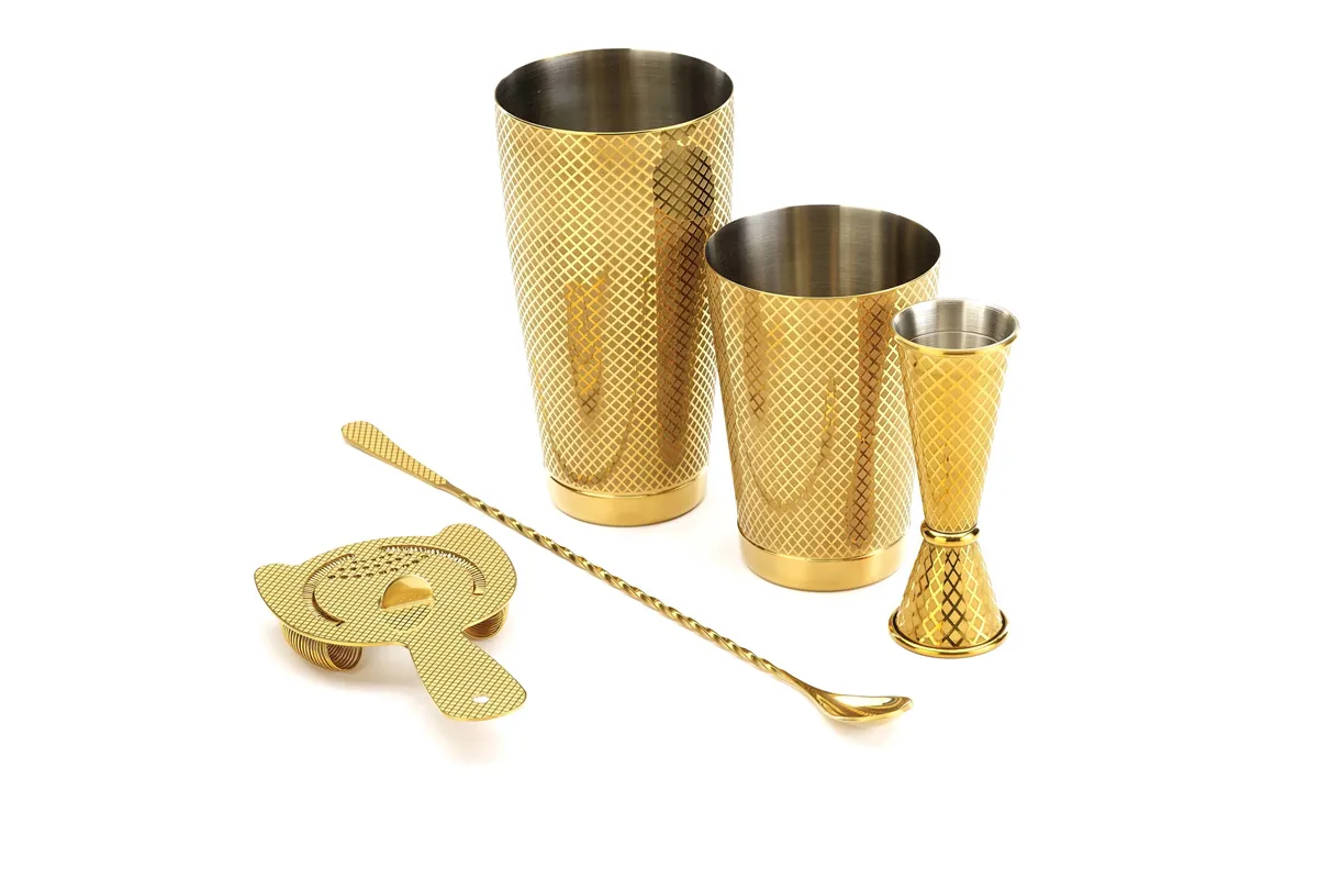 Klasyczna łyżka barmańska złota 315 mm BarFly M37015GD