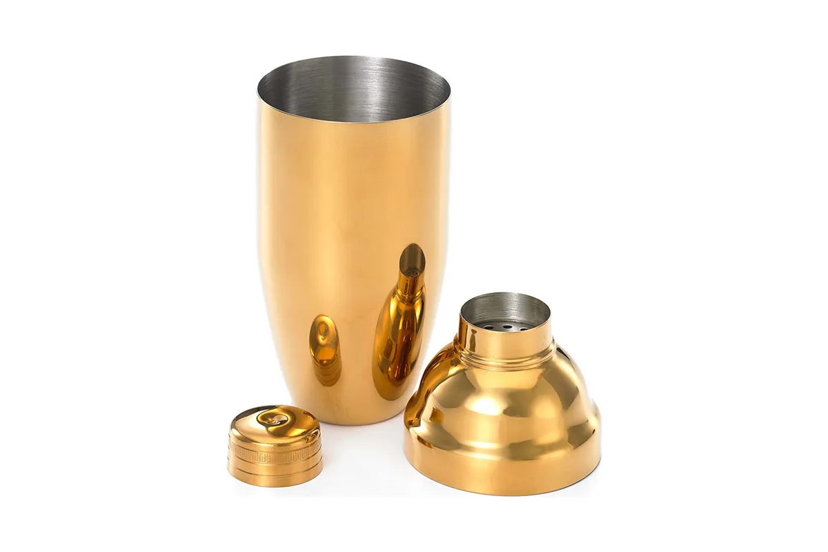 Shaker barmański 3-częściowy w stylu japońskim złoty 700 ml BarFly M37039GD