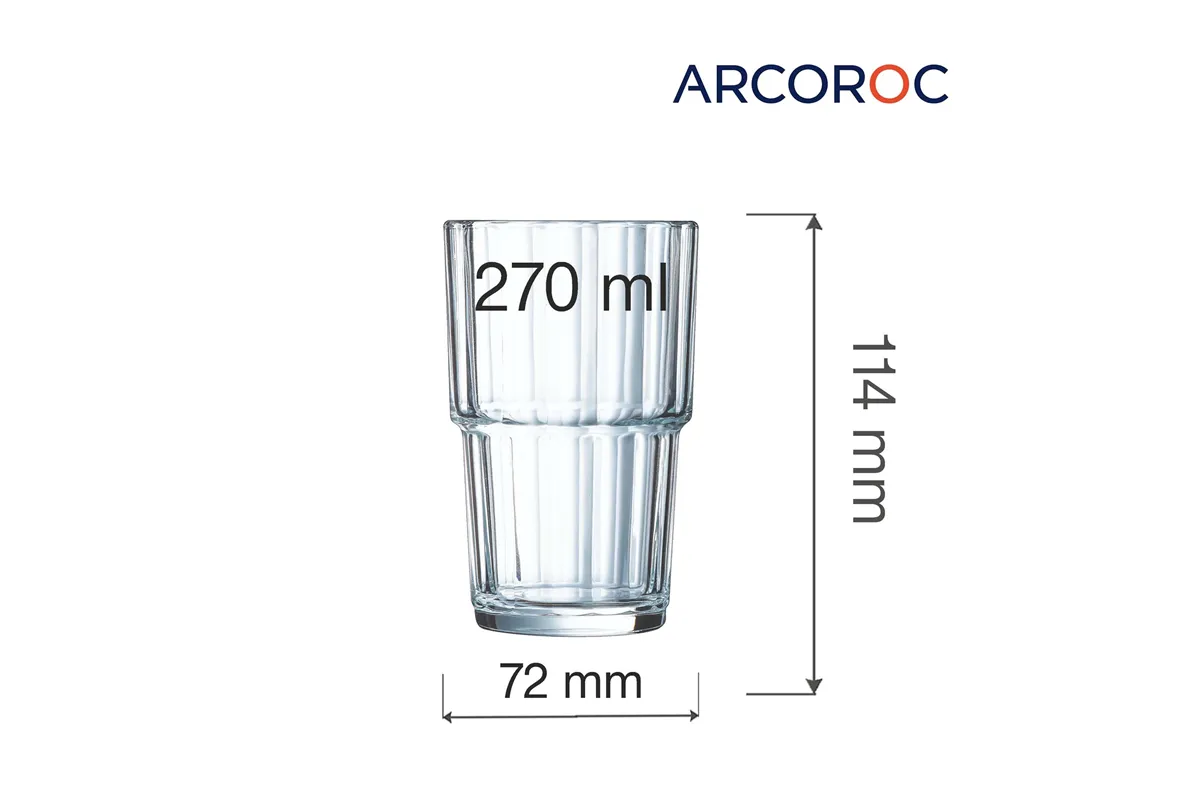 Szklanka wysoka Norvege 270 ml (stary kod 60440) Arcoroc V7529