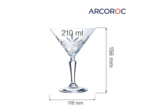 Kieliszek do martini Broadway 210 ml Arcoroc P8795 Kieliszek do martini Broadway 210 ml Arcoroc P8795