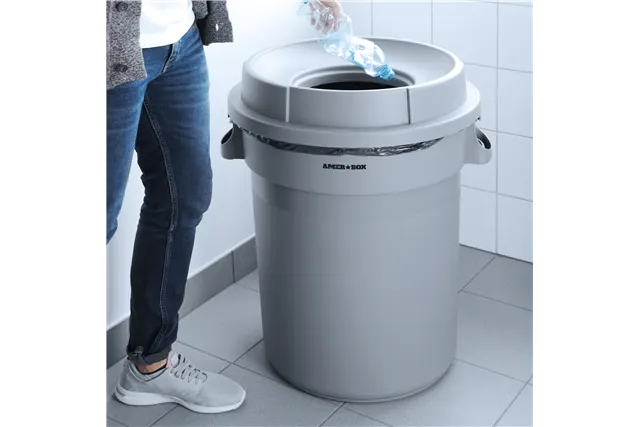 Kontener okrągły na odpady, AmerBox, 120 l 650x550x(H)690 Amerbox 691038 Kontener okrągły na odpady, AmerBox, 120 l 650x550x(H)690 Amerbox 691038
